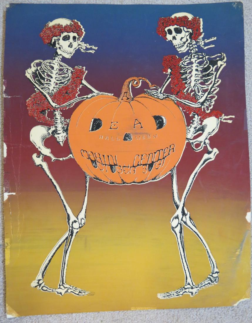 Vintage Grateful Dead Halloween Marin Center Poster (1 of 4)