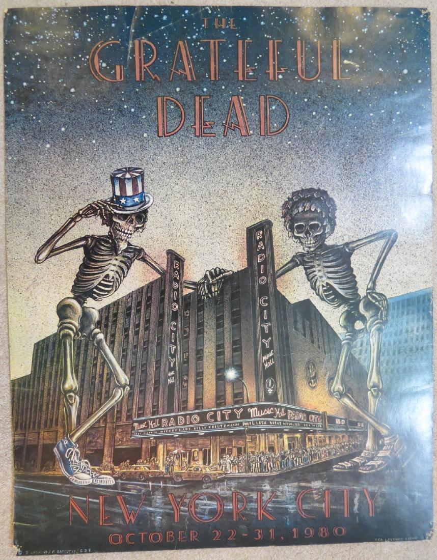 1980 Grateful Dead New York City Vintage Concert Poster (1 of 4)
