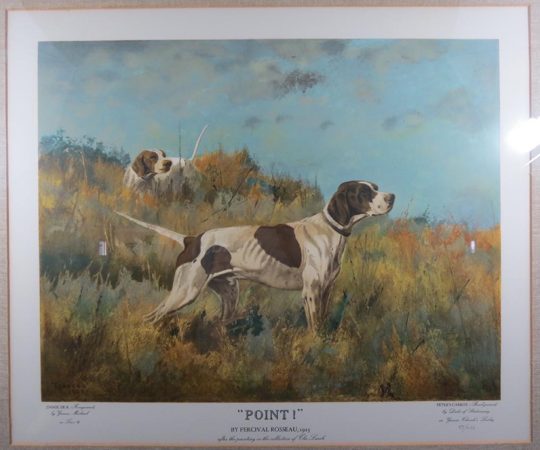 Percival Rosseau Hunting Framed Lithograph with Setters (1 of 6)