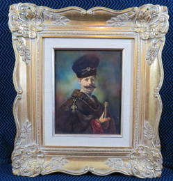 Henrich Selb Painting on Porcelain Framed Rembrandt