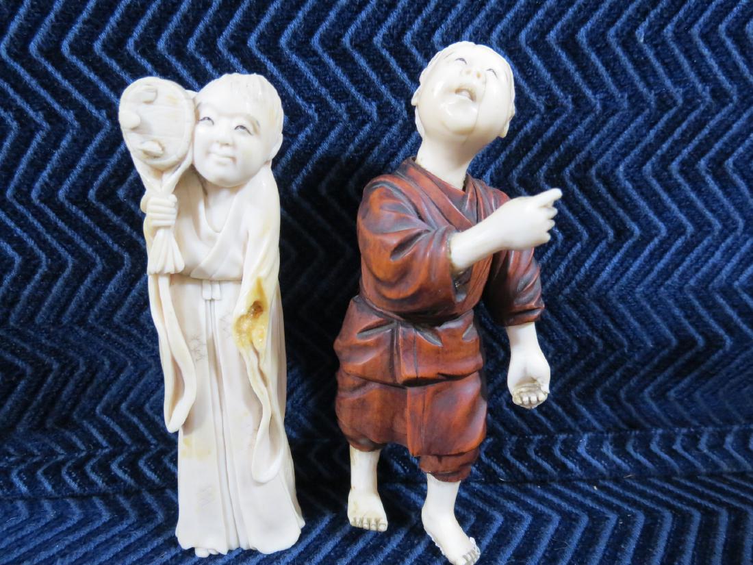 (2) 19th Century Japanese Standing Figures (1 of 6)