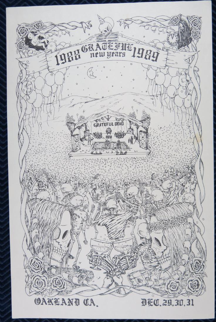 GRATEFUL DEAD 1988/89 NEW YEARS EVE POSTER (1 of 4)