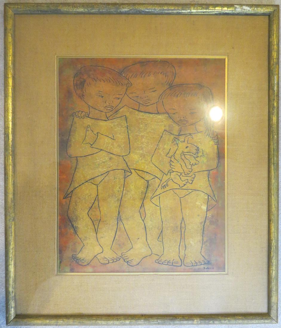 1965 Angel Botello Linocut - Manuel Juan Francoise (1 of 6)