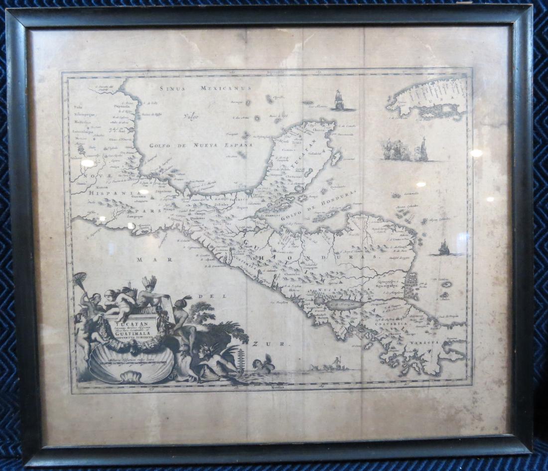 Montanus / Ogilby: Antique Map of Central America, 1671 (1 of 9)