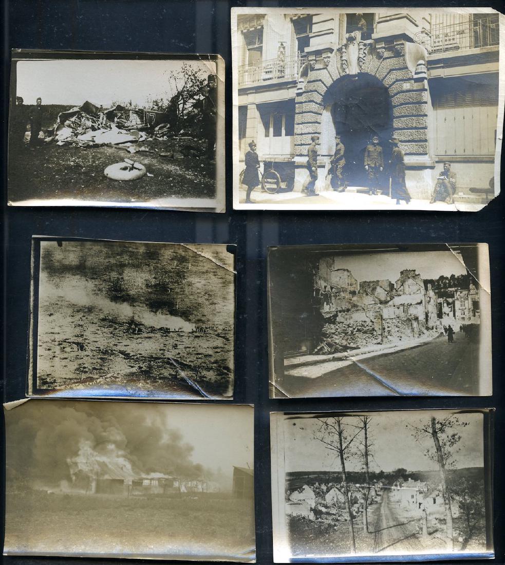 (7) WWI Destruction France Snapshot Photographs (1 of 2)
