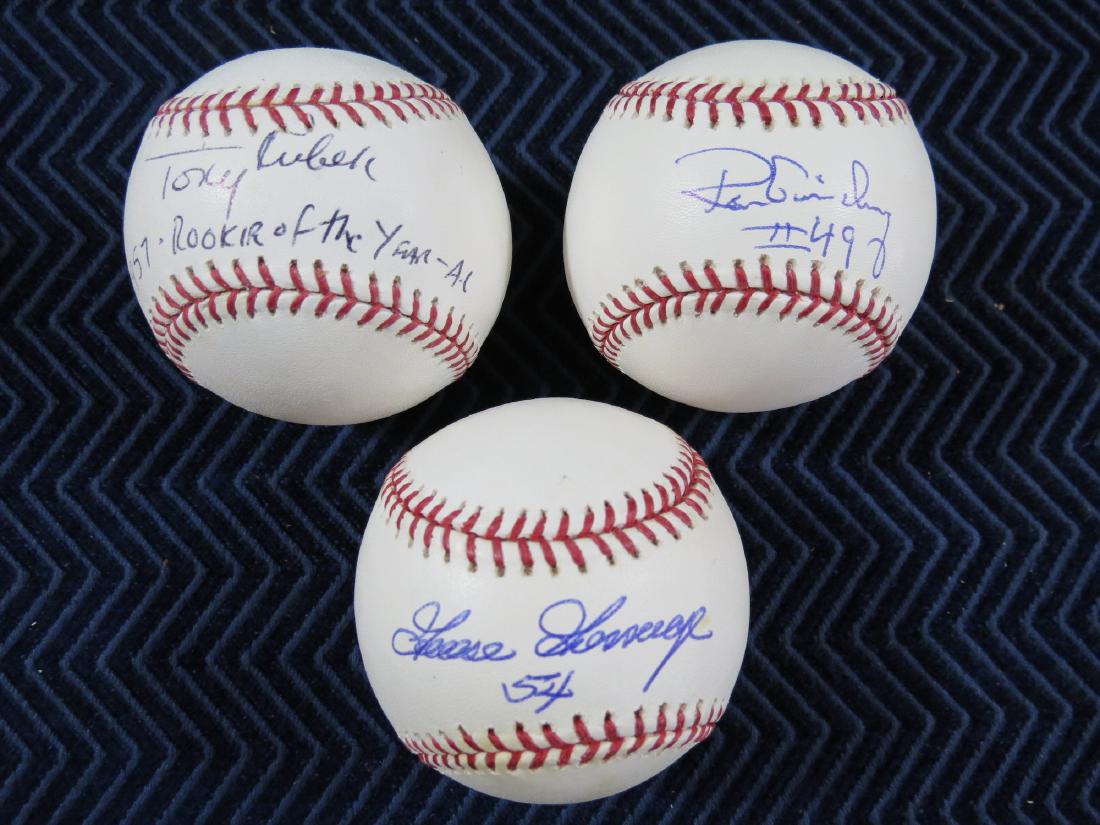 (3) NY Yankee Greats Single Signed Baseballs (1 of 5)