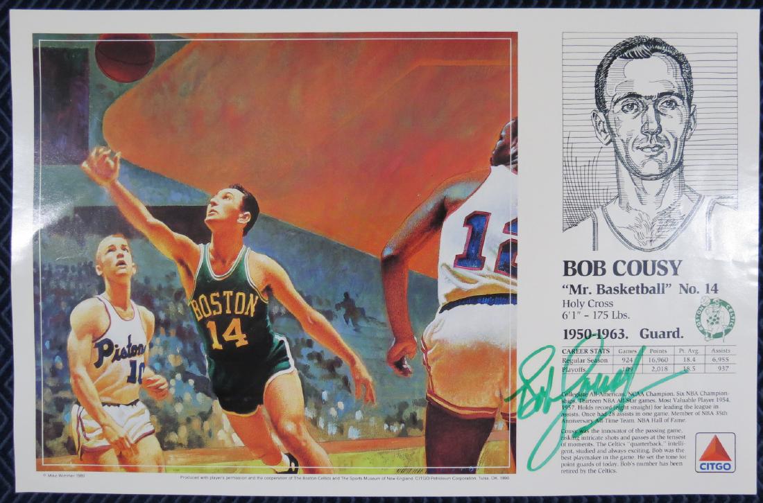 Bob Cousy Celtics Basketball Signed Citgo Premium Photo (1 of 2)