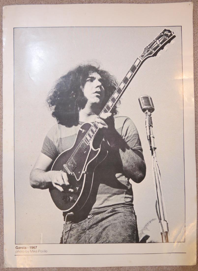 Vintage Jerry Garcia Grateful Dead Poster - 1967: Vintage 1960s-1970s poster of Jerry Garcia taken by Mike Polillo in 1967. Appx 17 x 23 inches on light cardboard stock. Some minor wrinkles and minor edge wear.