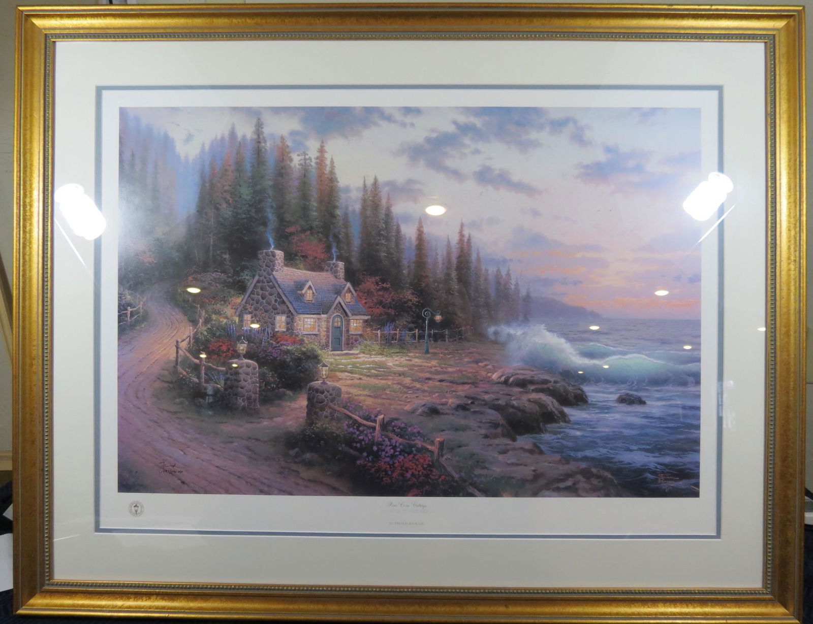 Thomas Kinkade Pine Cove Cottage Lithograph Signed (1 of 7)