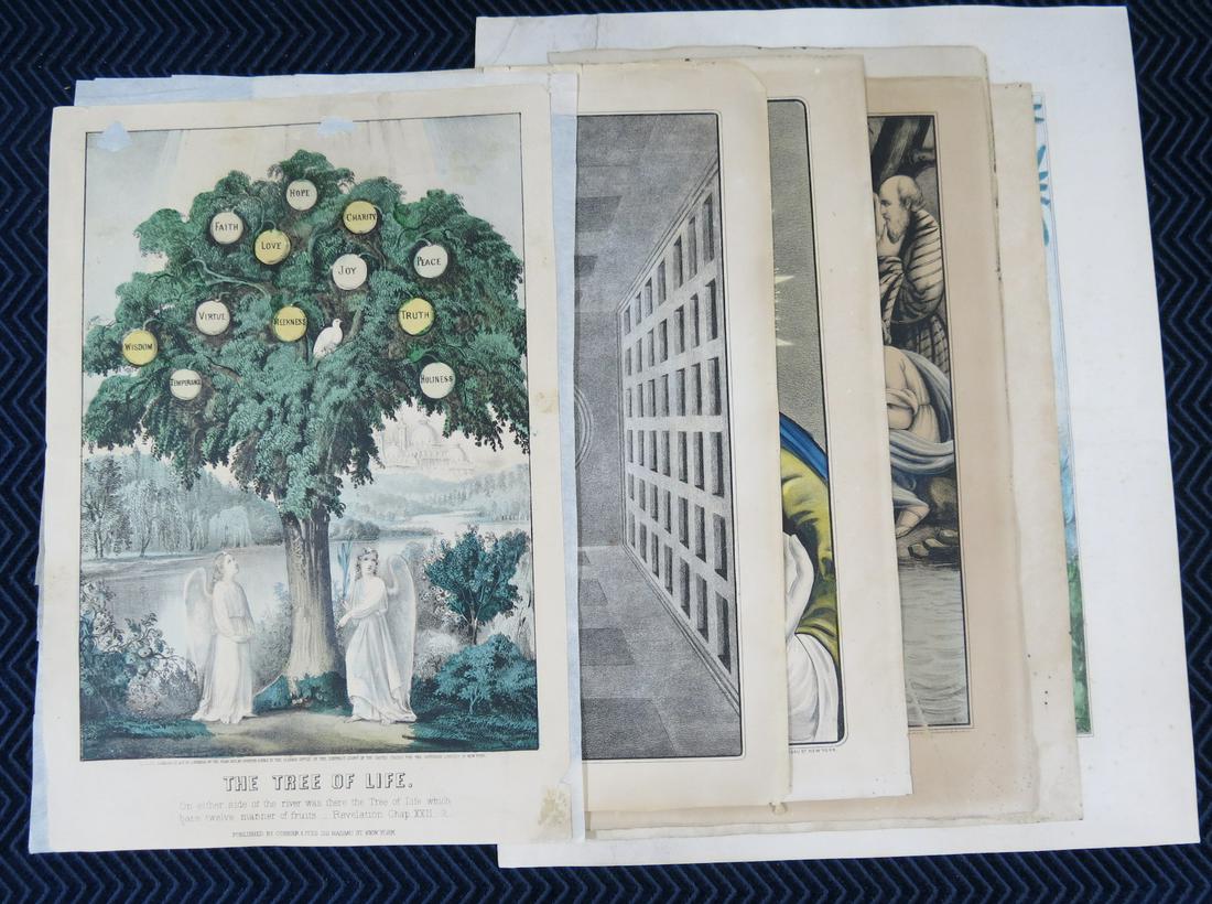 (7) 19th Century Currier and Ives Lithographs - (1 of 8)