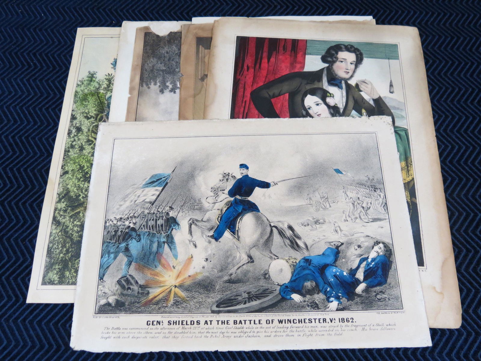 (8) 19th Century Currier and Ives Lithographs w/ Civil (1 of 9)