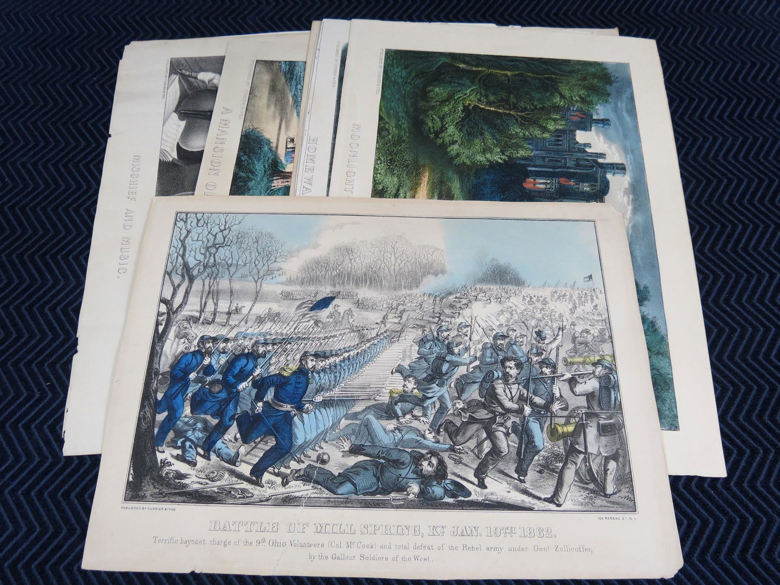 (8) 19th Century Currier and Ives Lithographs w/ Civil (1 of 9)