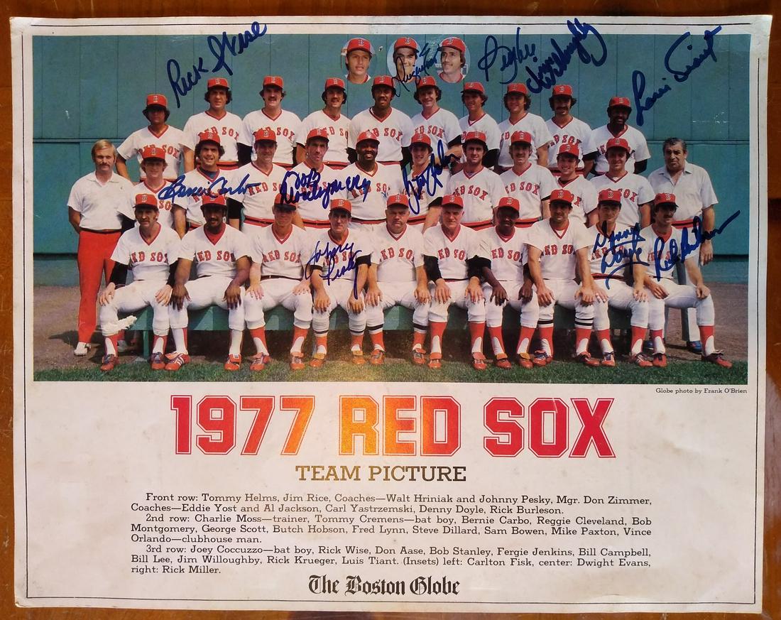 1977 Boston Red Sox Team Signed Picture (1 of 4)