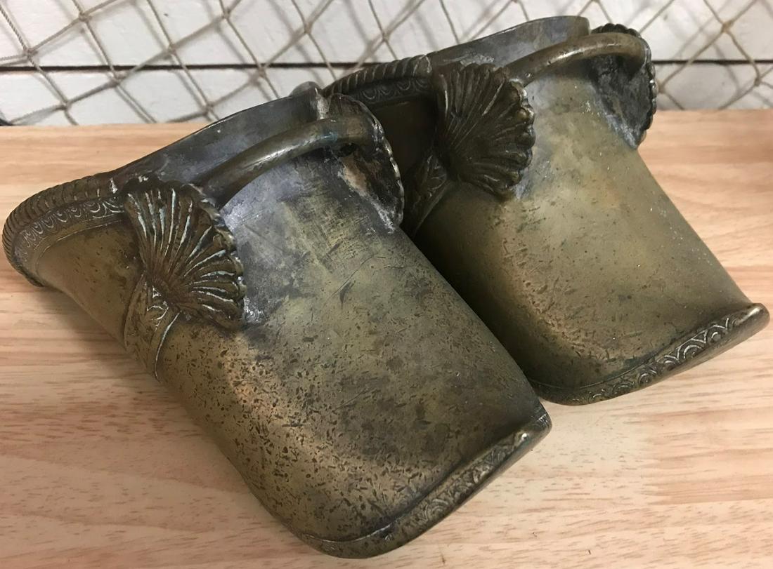 18th C. Brass Spanish Conquistador Stirrup Shoes (1 of 6)