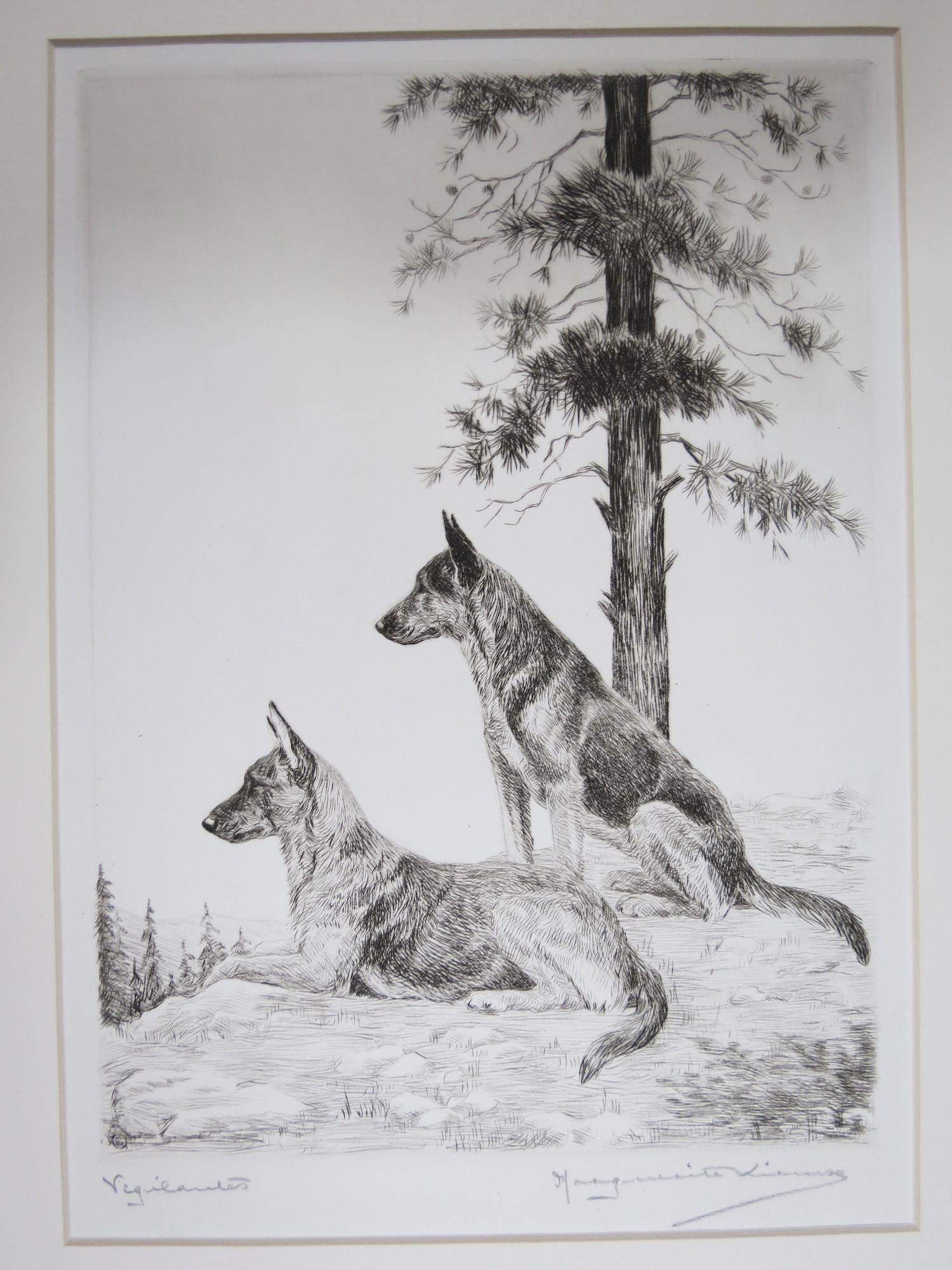 Marguerite Kirmse (1885-1954) Signed Etching Vigilantes (1 of 6)