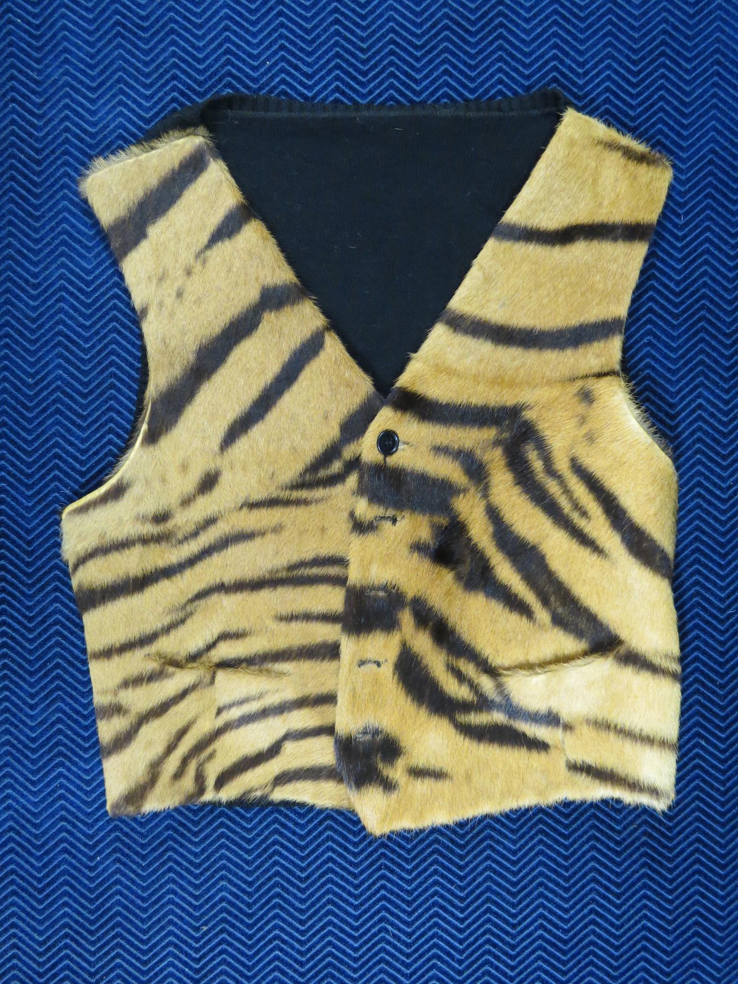 Exotic 1960's Vintage Striped Fur Vest / Coat - Tiger (1 of 8)