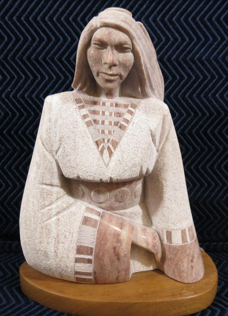 1989 Cliff Fragua Carved Native American Indian Stone (1 of 9)