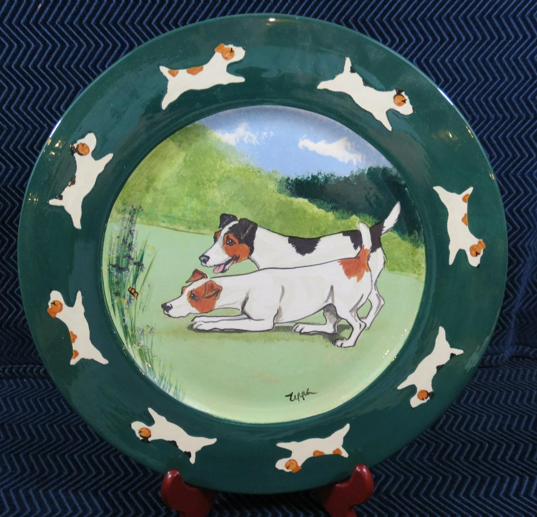 Zeppa Studios Hand Painted Two Dog Charger (1 of 4)