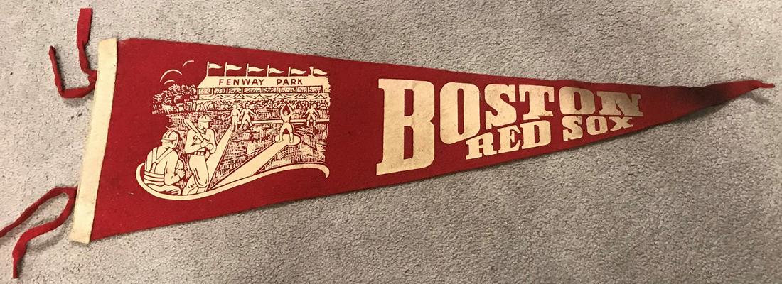 1940s BOSTON RED SOX Full Size Soft Pennant (1 of 8)