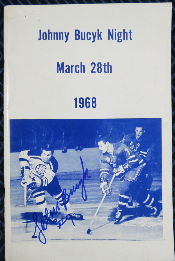 Johnny Bucyk Night Signed Hockey Program (1 of 2)