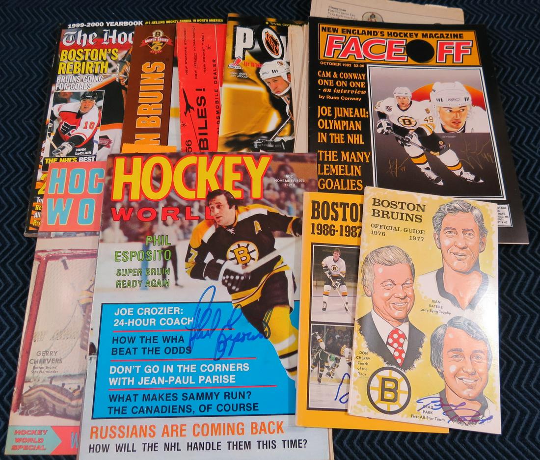 (11) Boston Bruins Hockey Signed Publications (1 of 7)