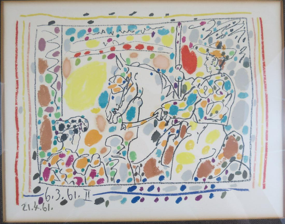 Picasso Picador II Lithograph Dated 1961 (1 of 8)