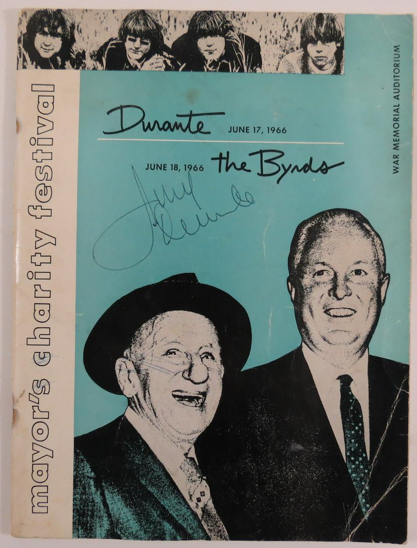 1966 Jimmy Durante Signed The Byrds Concert Program (1 of 3)