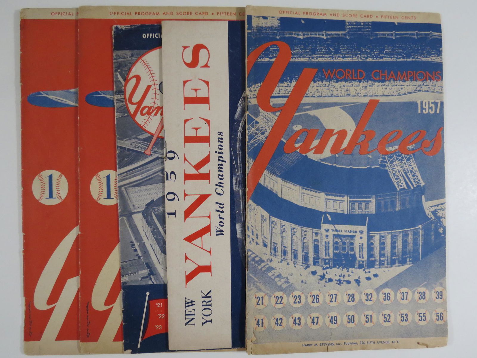 (5) 1957-1959 New York Baseball Programs (1 of 5)