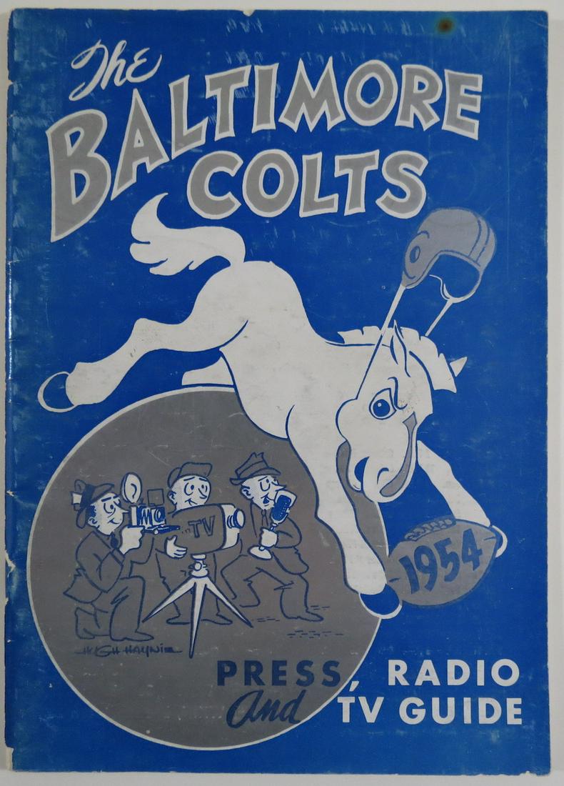 1954 Baltimore Colts NFL Football Media Guide (1 of 1)