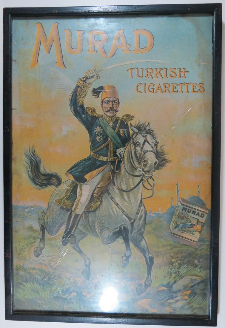 c. 1910 Murad Cigarettes Advertising Sign (1 of 4)