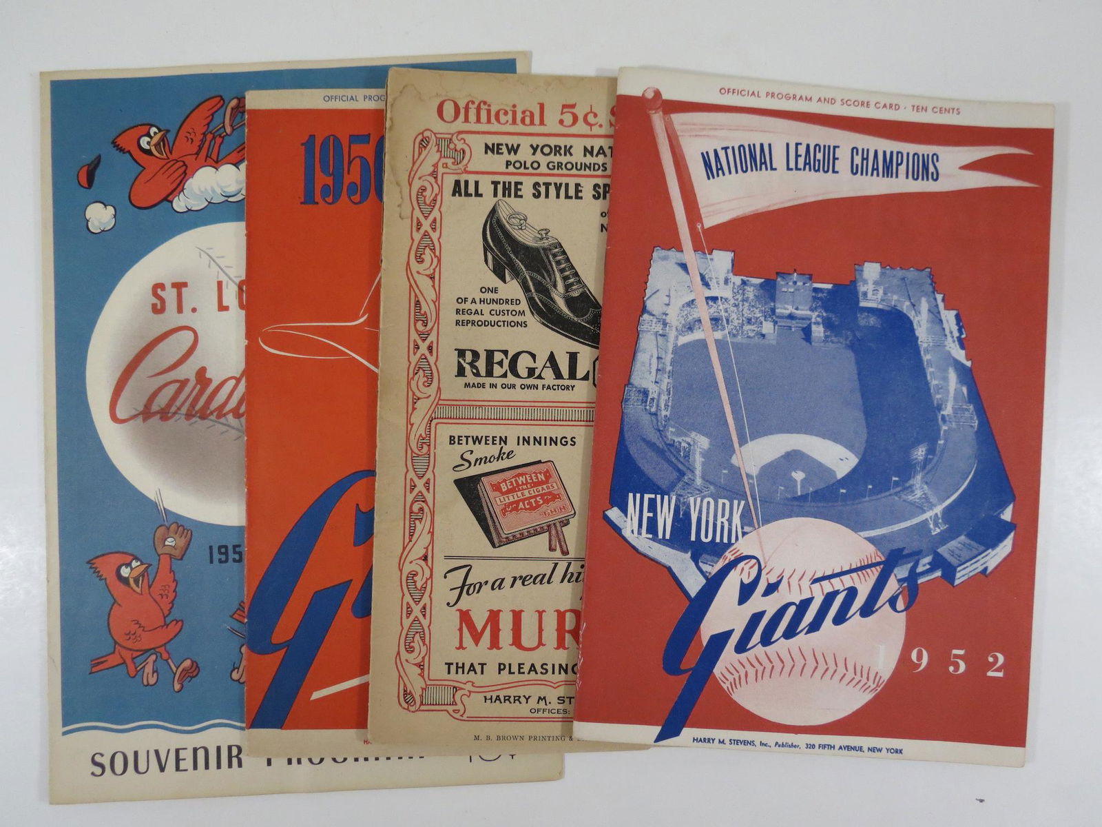 (4) 1934-1956 NY Giants Baseball Programs (1 of 3)
