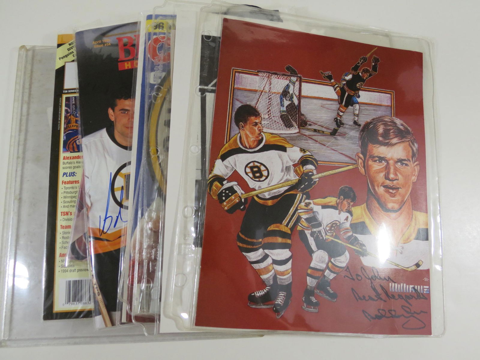 (12) Boston Bruins Greats Signed Memorabilia (1 of 9)