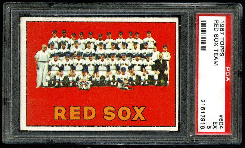 1967 Topps #604 Red Sox Team PSA EX 5 (1 of 2)