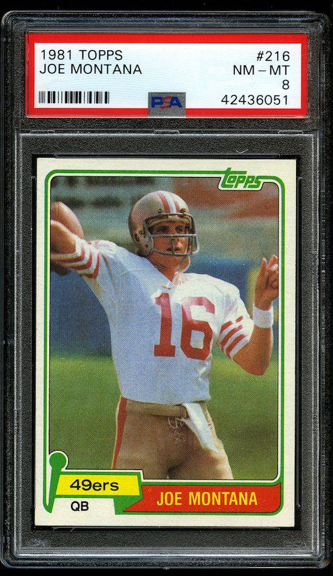 1981 Topps Joe Montana Rookie PSA 8 NM-MT (1 of 2)