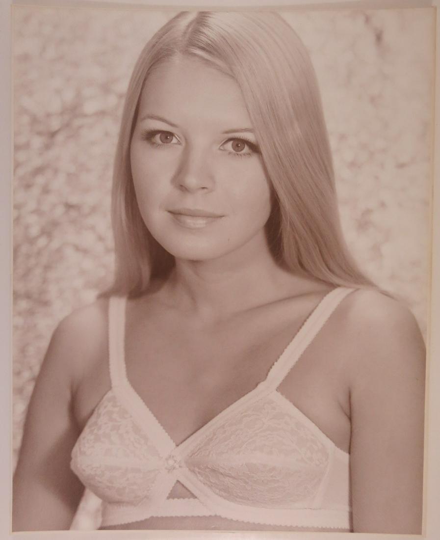 Doug Wilkins: 1960s Fashion Girl in Bra: Vintage 1960s print on board. 11 x 14 inches. Fine condition. Doug Wilkins did mostly fashion photography for department stores, but also shot for Coca-Cola, Pepsi, Gillette, etc. He worked on both th