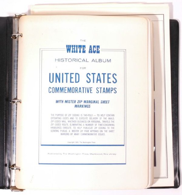 1960's-1970's Plate Block Album with $40+ Face Val: All high grade plate blocks on specialty sheets. 500+ stamps. 4 cent to 11 cent face, over $40 total face.