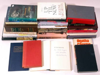 (24) Signed or Better 1st Edition Books w/ Carolin: (21) are signed by the author inc Gennifer Flowers, Caroline Kennedy, Nancy Rubins, Joseph Tydings, etc. Also unsigned Agatha Christie 1st AM ED Elephants Can Remember, Early Edition Doctor Zhivago, 1