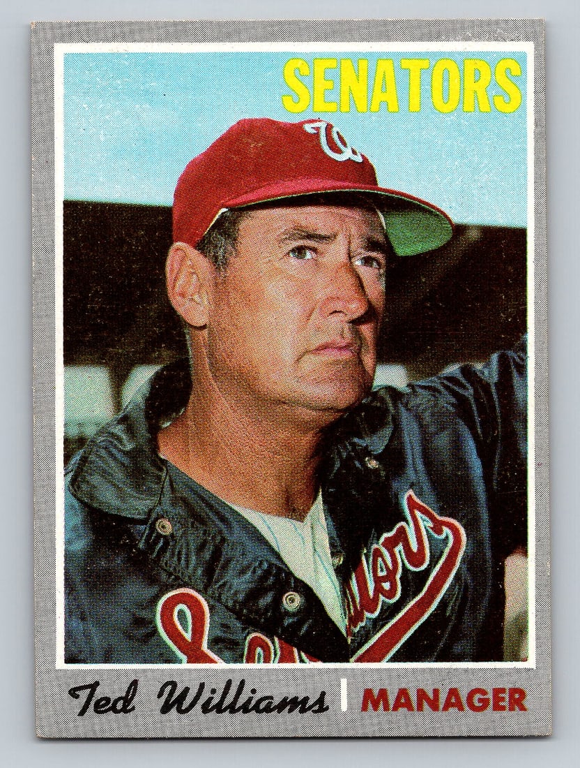 1970 TOPPS Ted Williams Managerial Baseball Card (1 of 2)