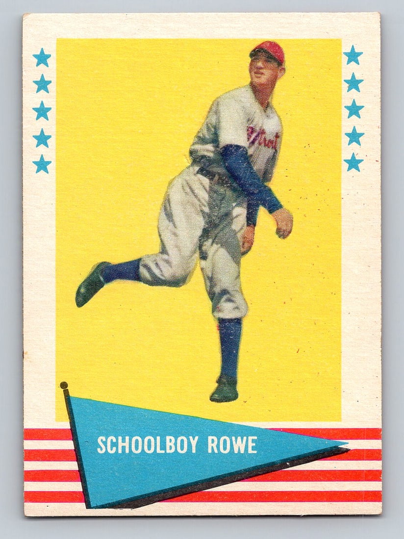 1961 FLEER Schoolboy Rowe Baseball Card (1 of 2)