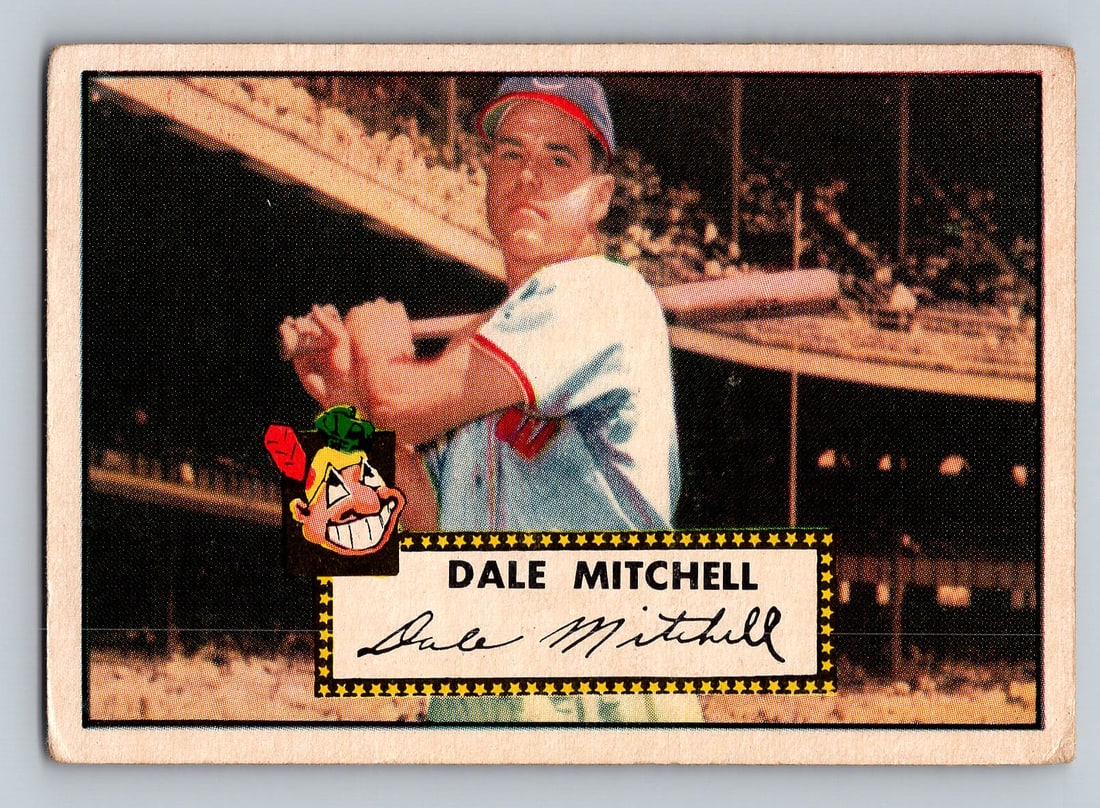 1952 TOPPS Dale Mitchell Baseball Card (1 of 2)
