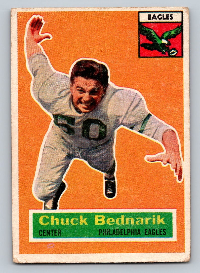 1956 TOPPS Chuck Bednarik Football Card (1 of 2)