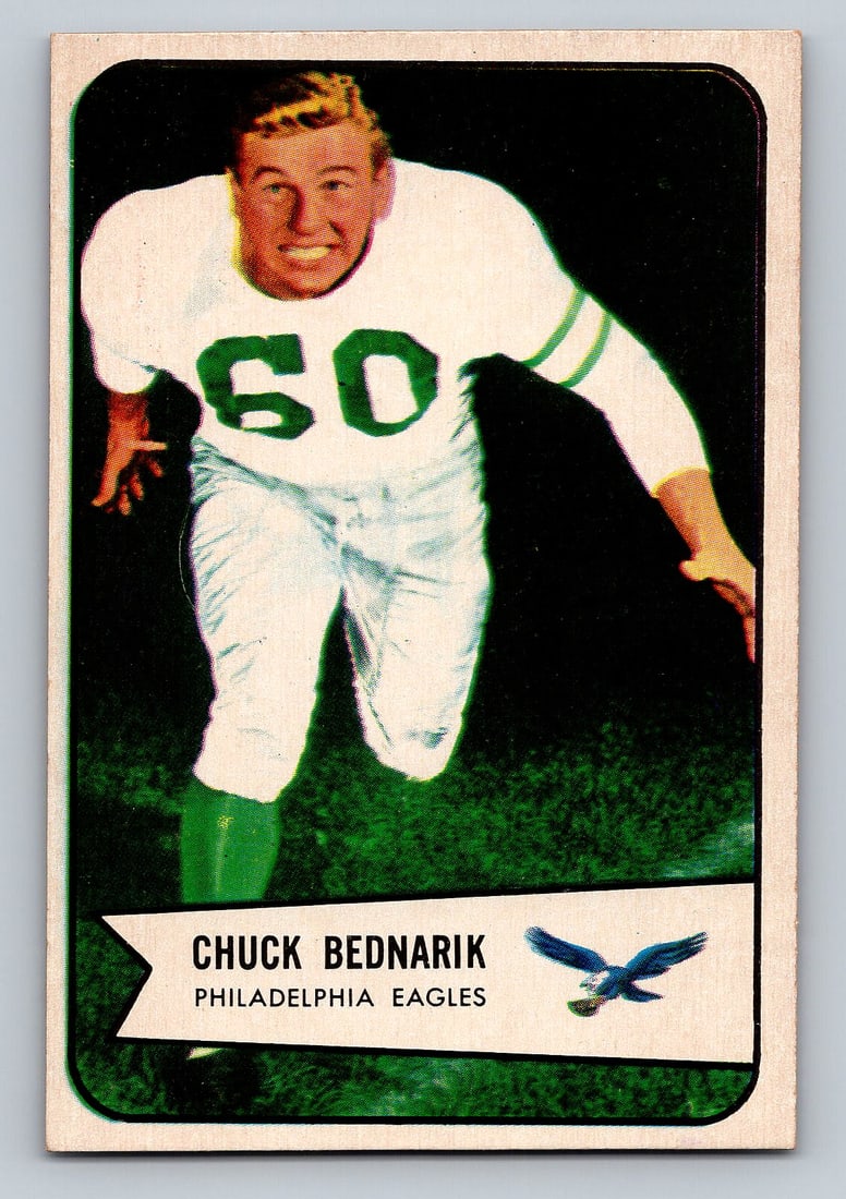 1954 BOWMAN Chuck Bednarik Football Card (1 of 2)