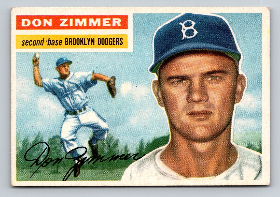 1956 TOPPS Don Zimmer Baseball Card: EX-MT