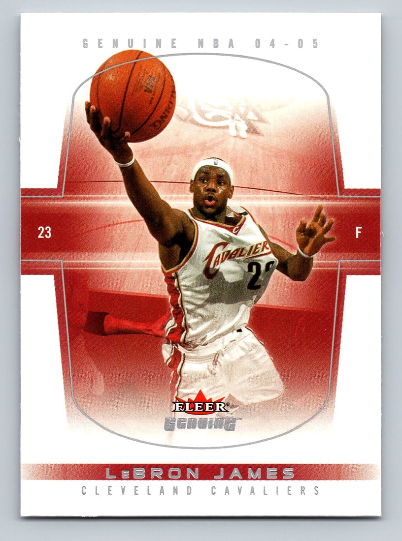 2004-05 FLEER Genuine LeBron James Basketball Card (1 of 2)