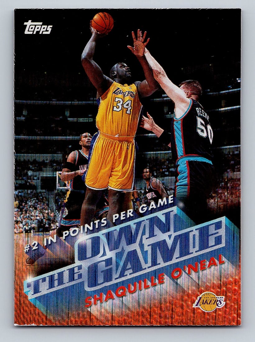 1999-00 TOPPS Shaquille O’Neal Own the Game Basketball Card (1 of 2)