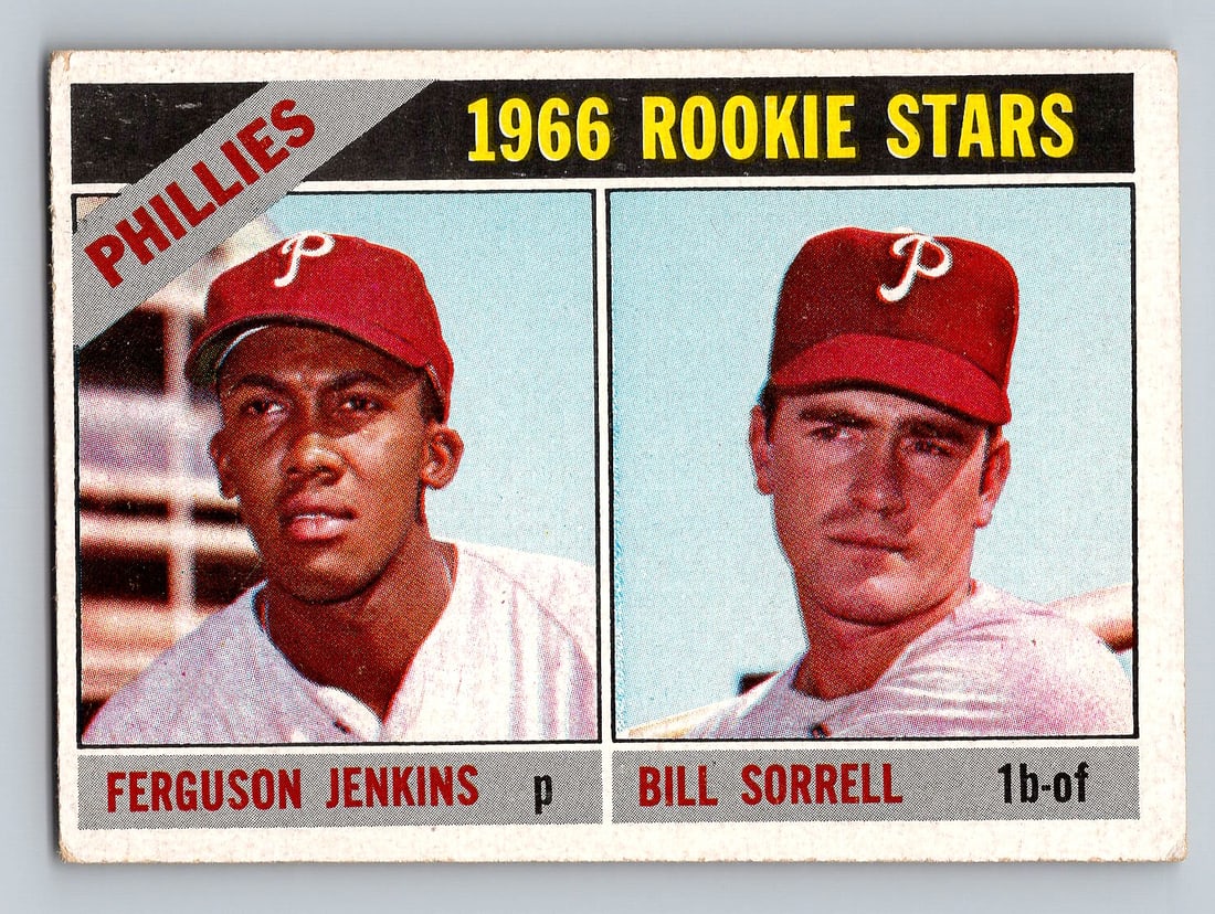 1966 TOPPS Ferguson Jenkins Rookie Baseball Card (1 of 2)