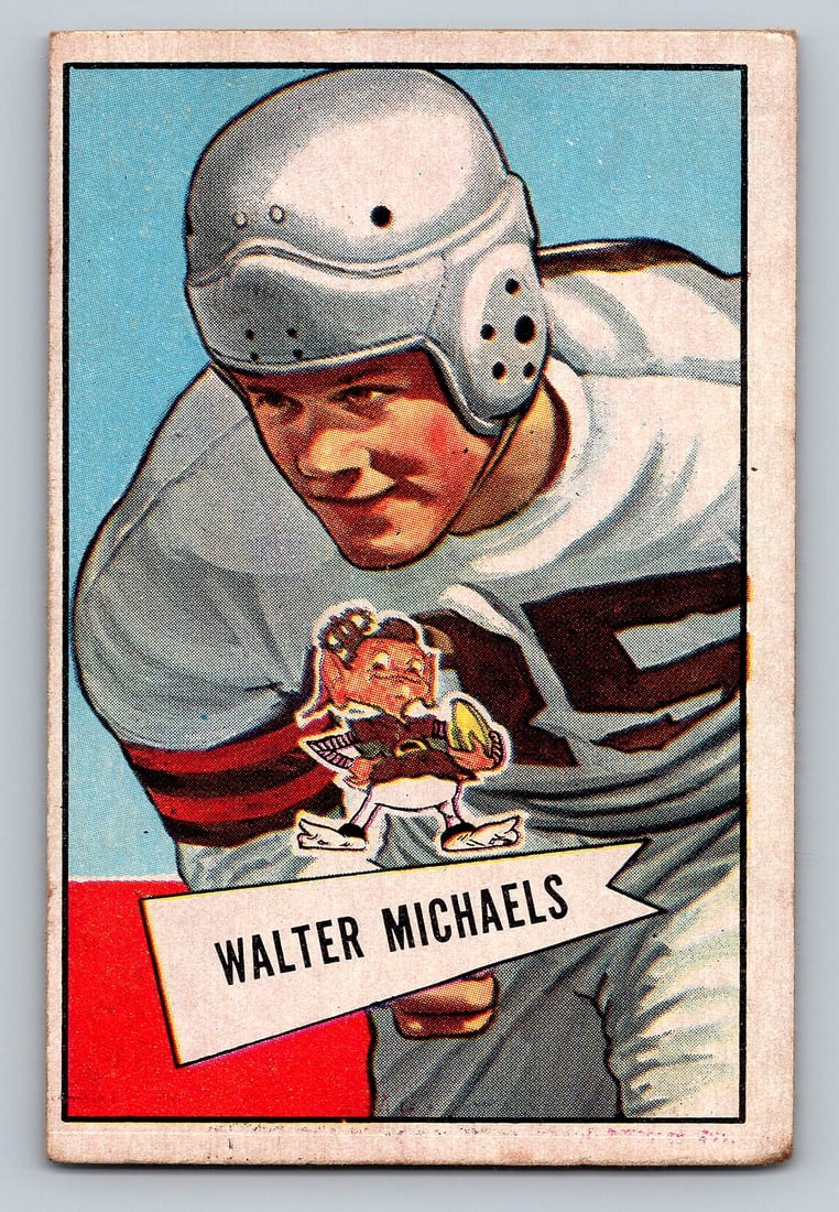 1952 BOWMAN Walt Michaels Football Card: VG