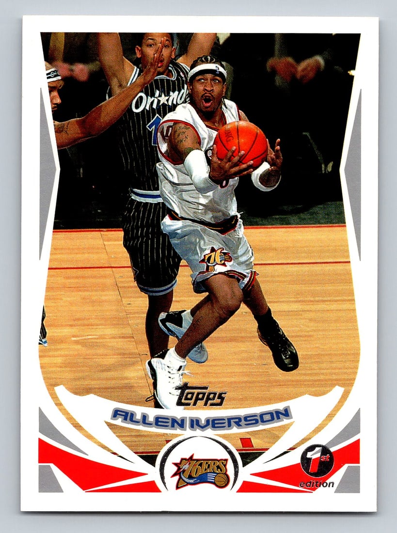 2004 TOPPS Allen Iverson 1st Editions Basketball Card (1 of 2)
