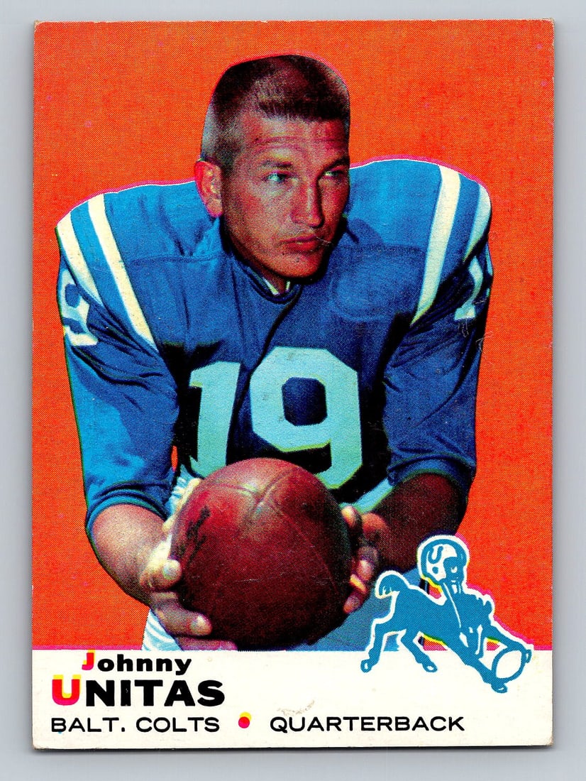 1969 TOPPS Johnny Unitas Football Card (1 of 2)