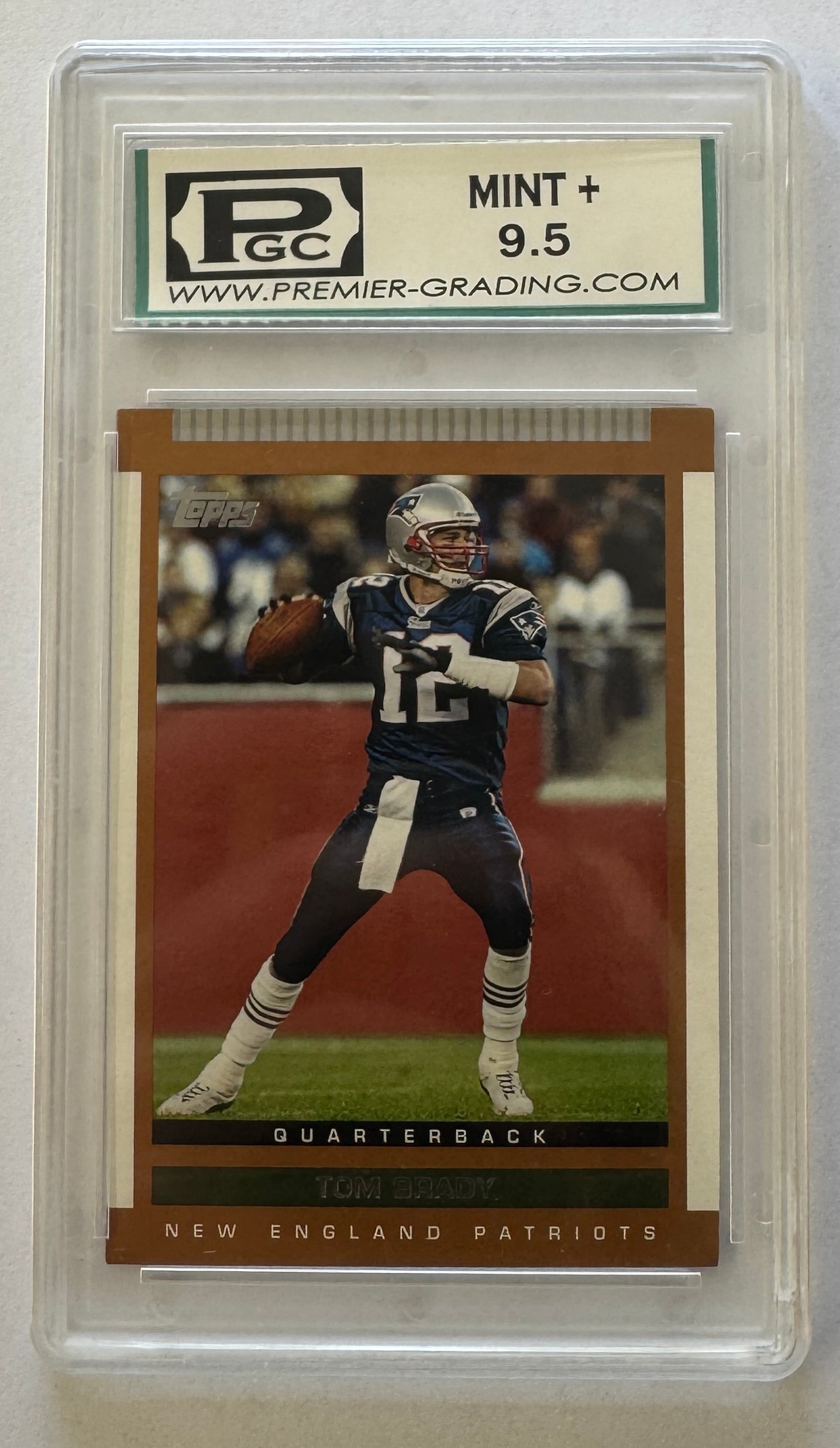 2003 Topps Tom Brady Football Card PGC 9.5 (1 of 2)